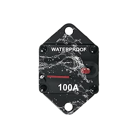 100A Waterproof Marine Thermal Circuit Breaker with Manual Reset, 12V- 48VDC Cover