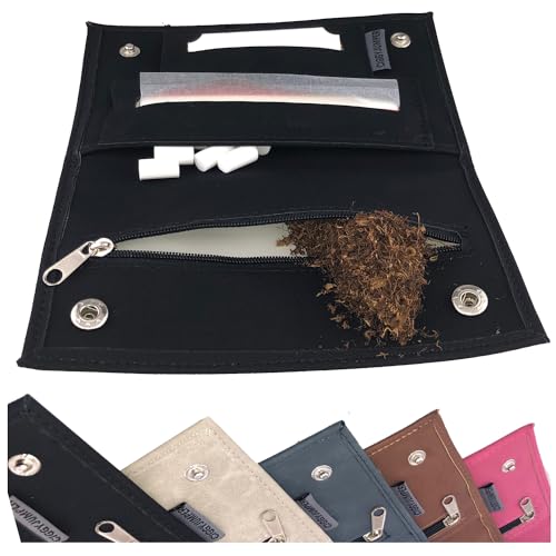 Ciggy Jumper Tobacco Pouch - Premium Black Leather Style