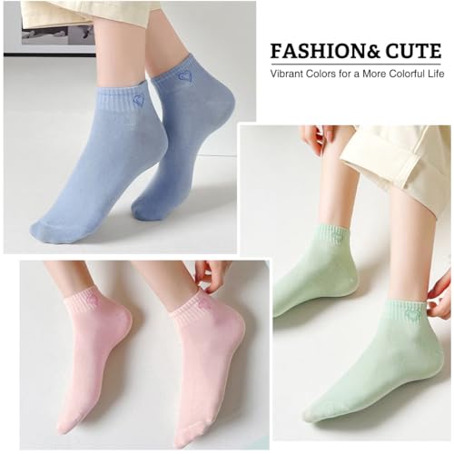 MESU 5 Pairs Cotton Ankle Socks Low Cut Socks for Women2