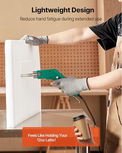 VEVOR Hot Knife Foam Cutter, 200W Electric Foam Cutting Tool, 122℉ - 932℉ Adjustable Styrofoam Cutter with 6" & 8" Cutting Blades for KT Board, Polyethylene, Sponge, Rubber - Tool Box Included - Image 6