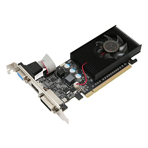 GT210 Graphics Card, DDR3 1GB 64bit Gaming Graphics Card with DVI VGA Ports, PCIe 2.0, Supports for DirectX10.1, Computer Graphics Card for Office Video Game