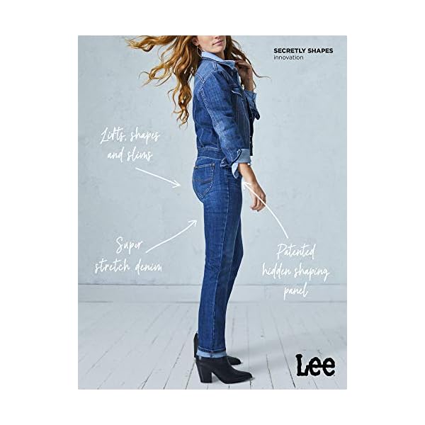 Lee-Womens-Secretly-Shapes-Regular-Fit-Straight-Leg-Jean LEE Women's Secretly Shapes Regular Fit Straight Leg Jean, Bewitched,10