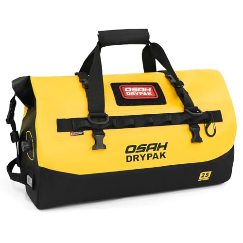 Image of OSAH DRYPAK Waterproof Duffel Bag 25L /40L /60L - Heavy-Duty Motorcycle Tail Bag, Roll-Top Dry Bag for Travel, Camping, Boating, Kayaking, Outdoor Adventure