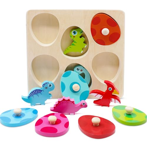 Holzpuzzle ab 1 Jahr Baby Montessori Holzspielzeug Dino Eier für 1-3 Jahr Mädchen und Jungen Kinder Greifpuzzle Motorikspielzeug Sortierspiel Geburztag Weihnacht Kindertag Geschenk Holzpuzzle ab 1 Jahr Baby Montessori Holzspielzeug Dino Eier für 1-3 Jahr Mädchen und Jungen Kinder Greifpuzzle Motorikspielzeug Sortierspiel Geburztag Weihnacht Kindertag Geschenk