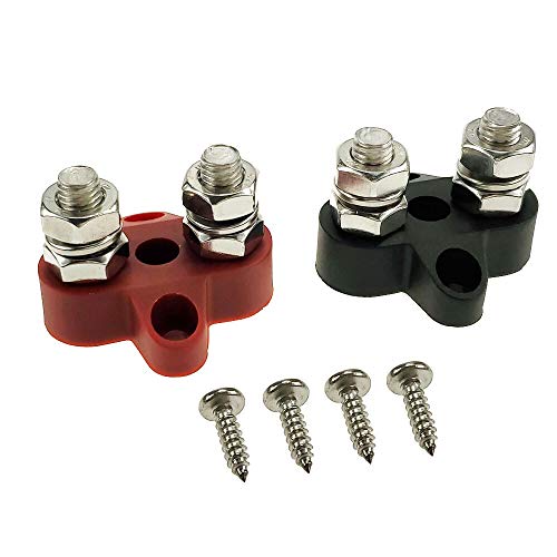 Borniers DC 48V M8 double bloc de jonction de sol robuste pour câblage sécurisé de batterie 2pack - 2