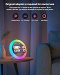 Bluetooth Speaker with Lights, Wireless Charging Speaker, Dimmable Multi-Color Modern Night Lamp, Applicable for Bedroom/Teen Girl,Boy Gifts (5W Wireless Charging)