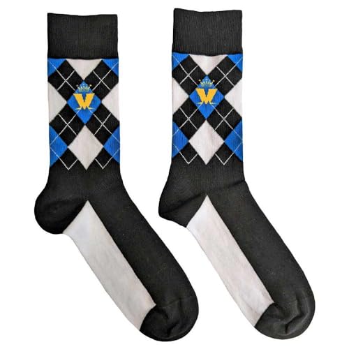 Rock Off Officially Licensed Products Madness Ankle Calzini Crown Blu Diamond Nuovo Ufficiale Uomo Nero (Uk Size 7 - Size One Size