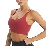 MATHACINO Womens Sports Bra Strappy Sports Bra, Sexy Crisscross Back Padded Strappy Back Sports Bras