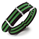 Natos.com - Cinturino NATO per Orologio in Nylon Militare G10, Uomo e Donna, Fibbia in Acciaio Inossidabile - 20mm 22mm