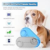 Lesipee Leckmatte für Hunde, 4 in 1 Slow Feeder Hundenapf mit rutschfestem Design, spülmaschinenfest, Angstlinderung Hundespielzeug Futtermatte für Butter Joghurt Erdnuss, Katzenfuttermatte zum Baden