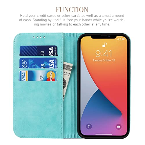 Housse iPhone 13 Mini rouge format folio en cuir PU pour simplifier vos sorties - 4