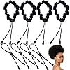 8 Pcs Adjustable Elastic Satin Hair Ties for Afro Puff,Thick Hair,Dreadlock,Natural Hair Ties for Locs,Updos Bun,Kinkz,Puff Ponytail Holders for Women Girls,Softer No Damage
