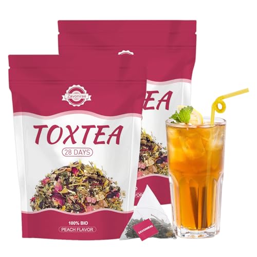 Detox Tee zum Abnehmen, 56 Tage Abnehmentee, Natürliche Kräutermischung mit Löwenzahn, Grüner Tee, Oolong Tee- Fördert Wohlbefinden, Verdauung und hilft beim Abnehmen, Wechseljahren Unterstützung