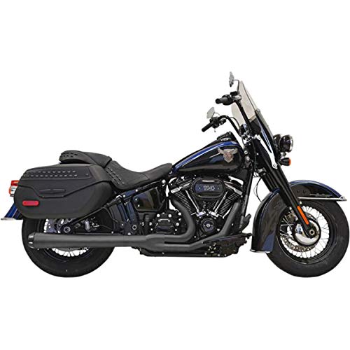 Bassani Xhaust Exhaust System 2 Into 1 Black Marmitte Scarico Completo 2 In 1 Nero Per Compatibile Con Harley Davidson Softail 114 Anni 2018-2020 - Nero; Alta Prestazione