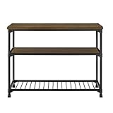 Dorel Living Cassy Multifunction Island, Rustic Antique Oak/Black , 20D x 48W x 36.25H in