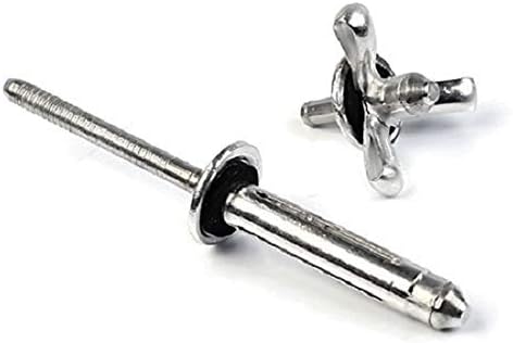 Tri-Fold Exploding Pop Rivets 3/16 (#6) Aluminum Shaveable Head Blind Rivets with Sealing Washer 6-6, 3/16" x 3/8" Grip (0.050-0.375) QTY 25