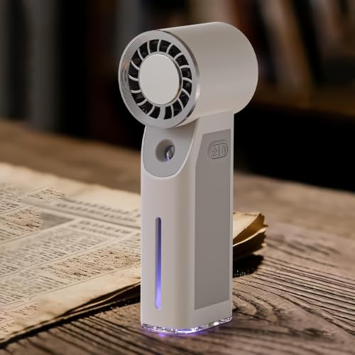 Ventilateur portable avec brume 1800 mAh 5 vitesses pour voyage