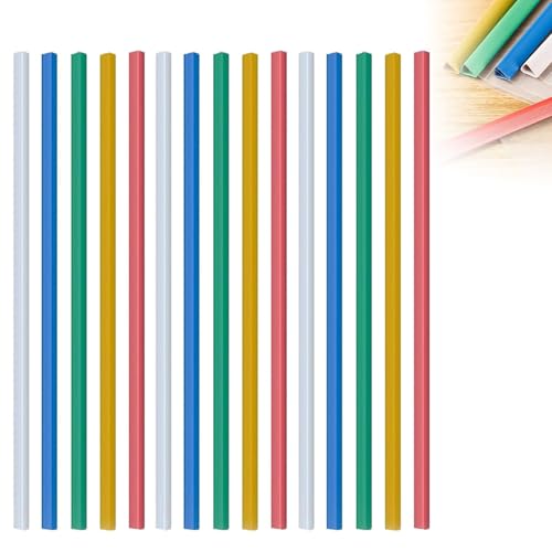 15PCS Book Binder Plastic Spine Bars, Durable Plastic Binding Strips for Document Report Covers, Office & School Use, 5 Colors, 1cm