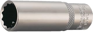 TRUSCO Deep Socket, 12 Square Type, Insertion Angle, 0.9 inches (9.5 mm), Opposite Side 0.9 inches (24 mm), T3-24WL x 10 Pieces (Case Sale)