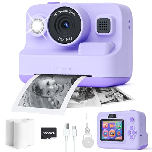 Instant Print Camera for Kids,2.4 Inch Screen Kids Instant...