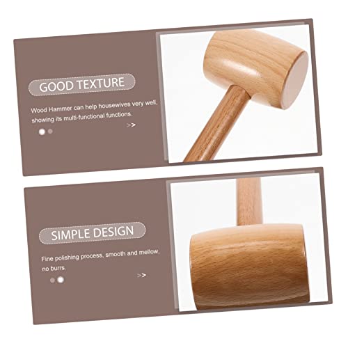 HEMOTON Martelo De Madeira De Páscoa Martelo Solto De Carne Martelo De Martelo De Bife Martelo Peque