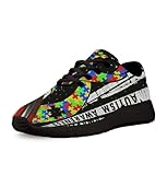 Autism Awareness Shoes for Women Men Trail Running Casual Fashion Sneakers Slip-on Tennis Shoes