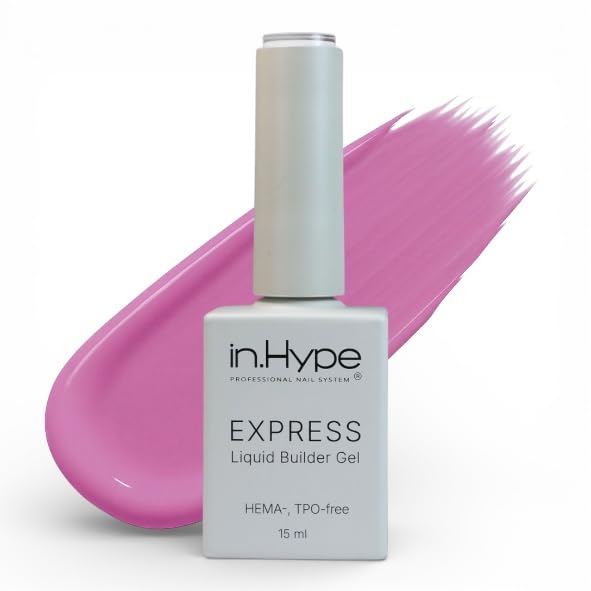 IN.HYPE Structure/Brush on Liquid Builder Gel/Hard Gel in a Bottle (BIAB) for Nail Enhancing (Lilac)