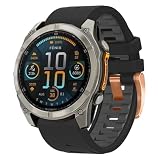 YUXUAN Cinturino Quick-Fit, 20 mm, compatibile con Garmin Fenix 8 43 mm/Epix Pro 42 mm, Fenix 7S/5S/5S Plus, 6S/6S Pro, D2 Delta S, Descent Mk2S, cinturino di ricambio in silicone per smartwatch