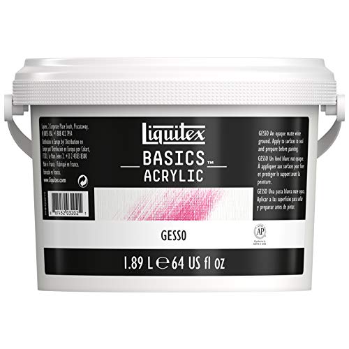 Image of Liquitex BASICS Gesso Surface Prep Medium, 1.89L (64-oz) Tub, White