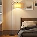 SUNMORY Arc Floor Lamp,Modern Floor Lamp with 9W 3 Color Temperatures Bulb,Metal Standing Lamps with Adjustable Hanging Lampshade,Tall Floor Lamps for Living Room,Bedroom,Office (Black)