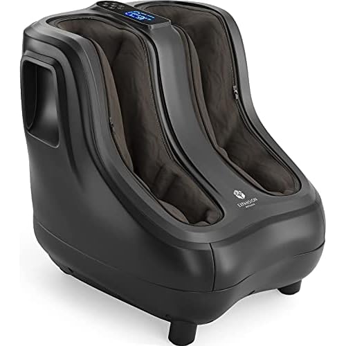 KoolerThings Shiatsu Heated Foot and Calf Massager Machine to Relieve Sore Feet, Ankles, Calfs and Legs, Deep Kneading Therapy, Relaxation Vibration and Rolling & Stimulates Blood Circulation