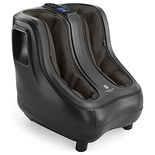 KoolerThings Shiatsu Heated Foot and Calf Massager Machine to Relieve Sore Feet, Ankles, Calfs and Legs, Deep Kneading Therapy, Relaxation Vibration and Rolling & Stimulates Blood Circulation