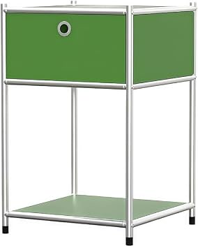 Modular 2 Tiers Sideboard Storage Cabinet Module Furniture Night Table Bed Storage Stainless Steel Space Saving Small Home Design Waterproof Oil Resistant Nordic Style Easy Assembly for Living Room