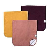 Copper Pearl Baby Burp Cloths - Premium 3-Pack, 21"x10" Large Absorbent Triple Layer Set