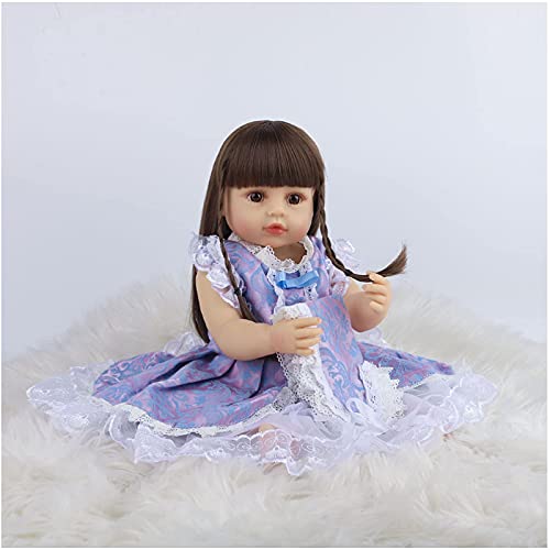 Rebirth Doll Girl – Muñeca de renacimiento para niños pequeños de 56 cm – Muñeca de bebé recién nacido de silicona de cuerpo completo, regalo de cumpleaños