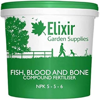 Elixir Gardens Fish, Blood and Bone Meal | Organic-Based Fertiliser | 10kg Bucket | Treats over 140sqm