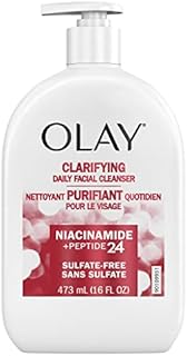 Olay Niacinamide + Peptide 24 Face Wash, Clarifying, Sulfate-Free, 16 oz