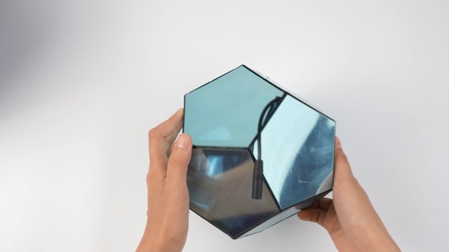 Dodecahedron Nachtlampje, Kleurrijke Led Bureau Tafellamp Kunstlicht voor Slaapkamer Gaming Room Decor, RGBW Kleur Ambient Nachtverlichting Lamp voor Bureau Verjaardag