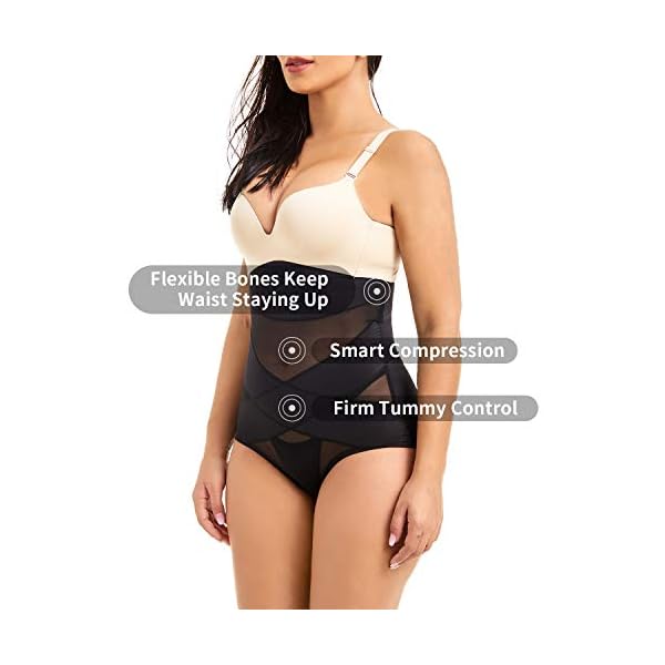 COHTB-Womens-Tummy-Control-Shapewear-Panties-Hi-Waist-Body-Shaper-Underwear-Butt-Lifter-Slimming-Briefs COHTB Women's Tummy Control Shapewear Panties Hi-Waist Body Shaper Underwear Butt Lifter Slimming Briefs Black