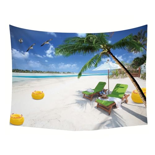 Tapisserie murale grand format paysage de plage moderne 350x256 cm - 5