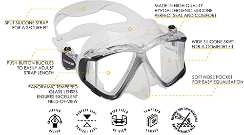 Cressi Liberty Quattro, Clear/Black/Silver by CRESSI - Image 4