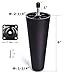 MEETWARM 6 inch Sofa Legs Round Tapered Plastic Couch Legs Replacement Furniture Legs for Armchair Nightstand Dresser and Chest of Drawers, Set of 4