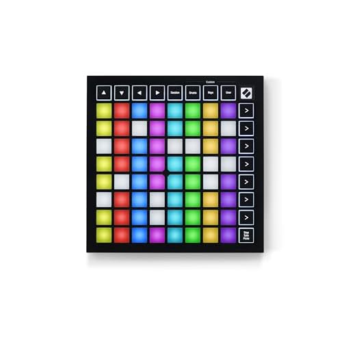 Novation Launchpad Mini [MK3] — Panel portátil MIDI con 64 almohadillas, panel controlador con USB para actuaciones de Ableton Live y Logic Pro
