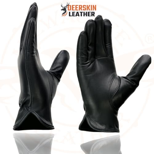 Image of Milwaukee Leather Women's US Deerskin Leather Full Finger Driving Motorcycle Hand Gloves
