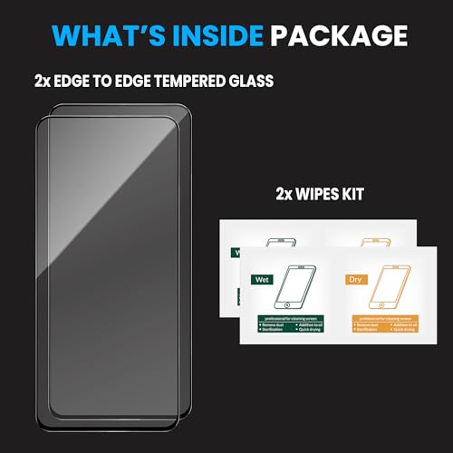 Image of FIRST MART Military-Grade Gorilla Tempered Glass forVivo Y300 (6.67 Inch) With Installation Kit | Edge to Edge Coverage | Black [2 Pack]