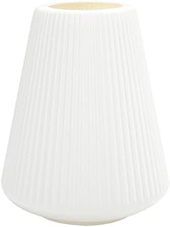 123 Life - Vaso da fiori in plastica resistente, moderno, per soggiorno, ufficio, matrimonio, centrotavola o idea regalo (bianco)