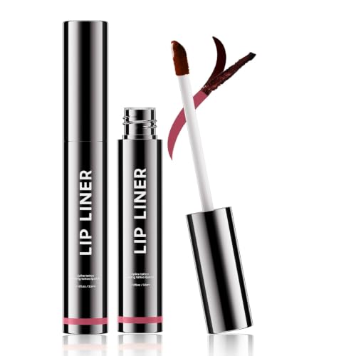 Image of Peel Off Lip Liner Stain Long Wear Tattoo Lip Stain Lip Liner Mauve | Lip Stain Long Lasting Waterproof Transfer-proof Matte Finish, Highly Pigmented Color for A Beauty Lip Look