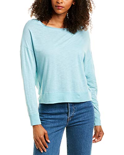 Vince Womens Boatneck Pullover, M Blue