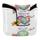 Golf Putter Covers with Magnetic Closure Putters Headcovers for Mallets and Square PU Leather Waterproof Just A Girl Who Loves to Travel Triple