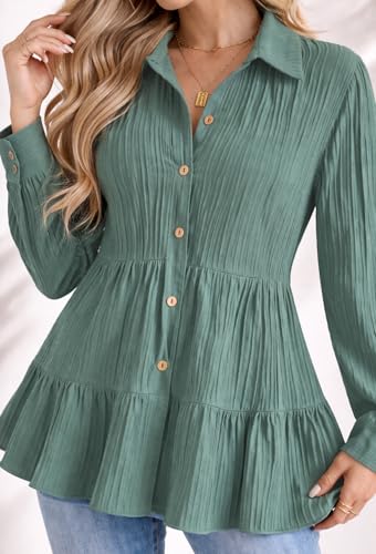 Image of TOPLOT Tops for Woman | Kurti Stylish with Shirt Design | Comfortable Western Top | Versatile Perfect for Casual & Everyday Fashion | Kurti for Woman | Korean Style (5247)